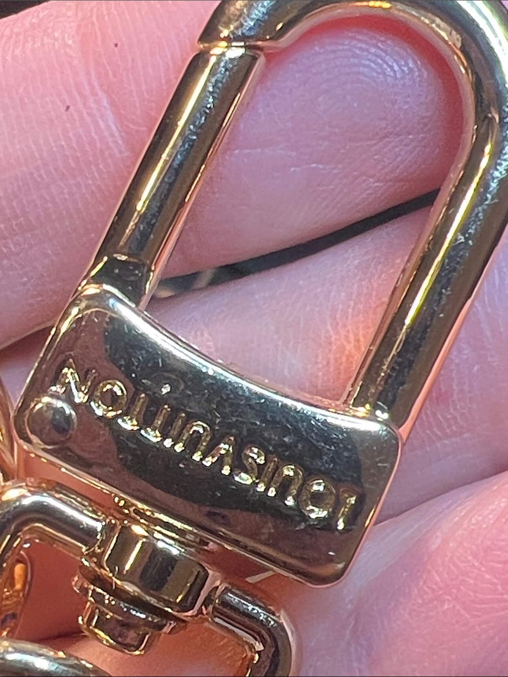 Gold-Tone & Black Monogram Key Charm - Picture 4 of 5